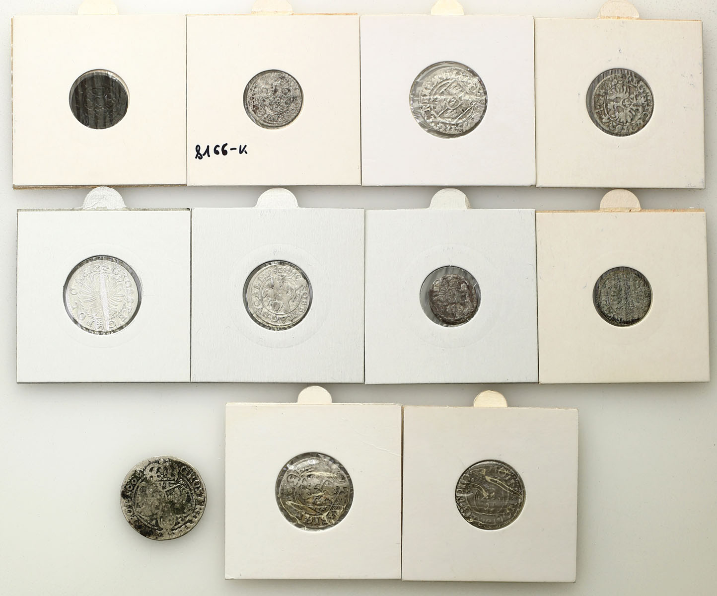 Zygmunt III Waza. Ternar, dwudenar, półtorak, szeląg, grosz, szóstak, zestaw 11 monet